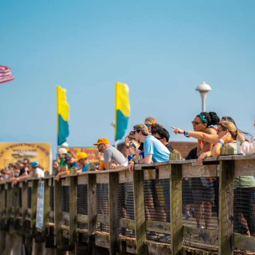 oceans calling crowd on the pier